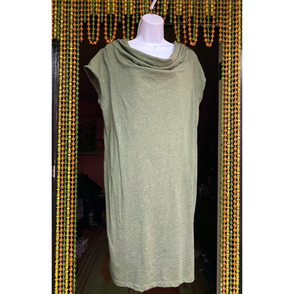 BK Industries lined shift dress in olive green